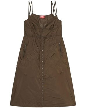 DIESEL Layered Midi Dress - Brown