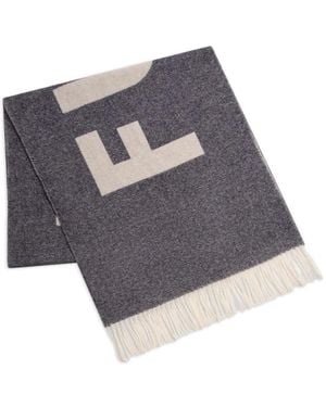 Fusalp Logo-Jacquard Scarf - Gray