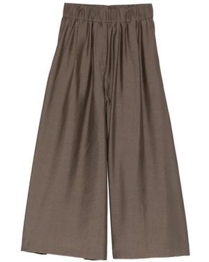 Peserico Elasticated-Waistband Pants - Brown
