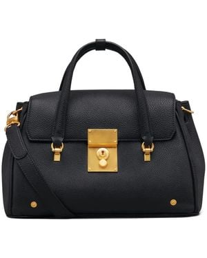 Thom Browne Petit Sac À Main Bolton En Cuir - Blue