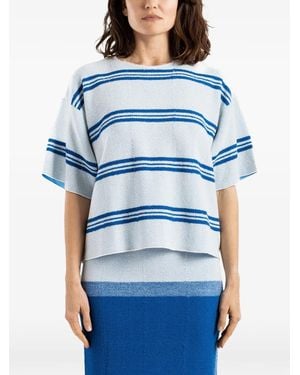 Bielo Striped Double-Face T-Shirt - Blue
