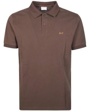 Sun 68 Bandana-Collar Polo Shirt - Brown