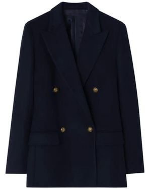 Burberry Cashmere Tailored Jacket - Blue