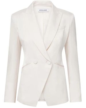 Veronica Beard Double-Breasted Blazer - White