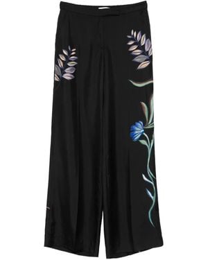 Dorothee Schumacher Floral-Print Palazzo Trousers - Black