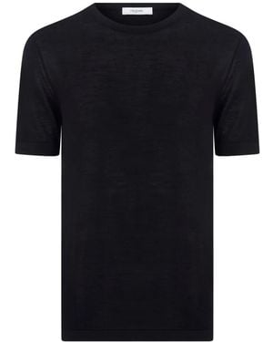 MEGUSTA Knitted Cashmere T-Shirt - Black