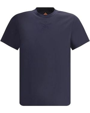 MCM T-Shirt Met Logo-Reliëf - Blauw