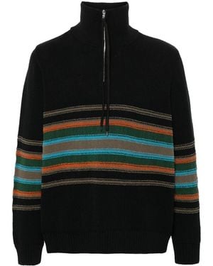 Craig Green Gestrickter Pullover Mit Streifen - Schwarz