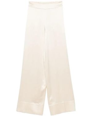 JOSEPH Pantalones Palazzo Dijon Con Cinturilla Elástica - Blanco