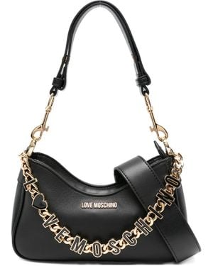 Love Moschino Logo-Lettering Tote Bag - Black