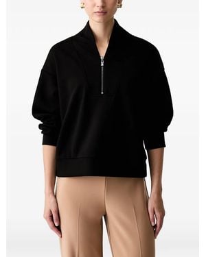 Joseph Ribkoff Quarter-Zip Long-Sleeve Sweatshirt - Black