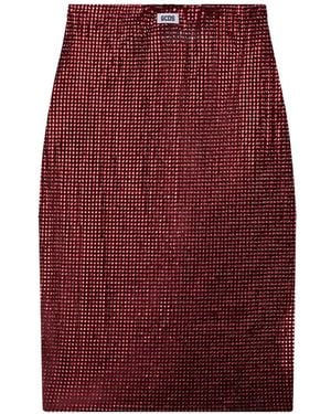 Gcds Sparkling Pencil Skirt - Purple