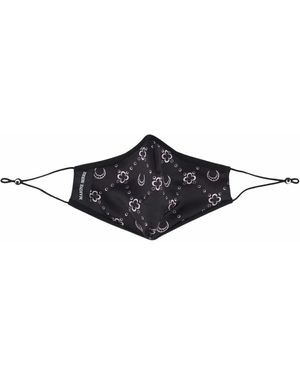 Marine Serre Logo-Embroidered Face Mask - Black