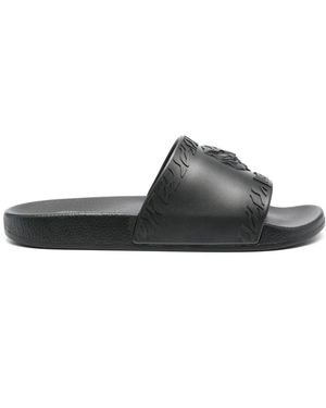 Just Cavalli Logo-Embossed Slides - Black