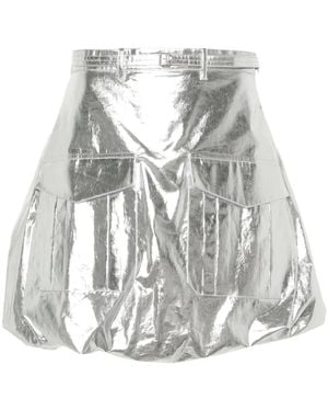 Rabanne A-Line Metallic Mini Skirt - White