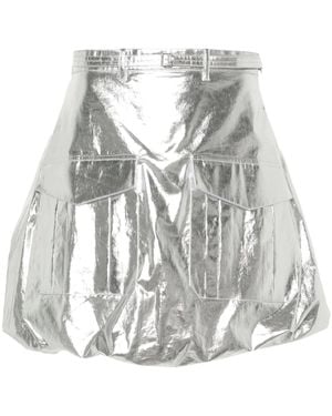 Rabanne A-Line Metallic Mini Skirt - White