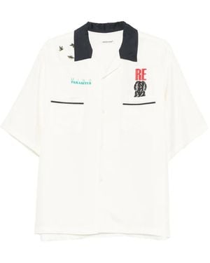 Undercover Contrast-Collar Shirt - White