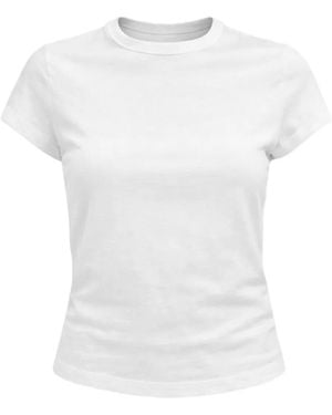 Reformation Max Slim Tee Plain T-Shirt - White