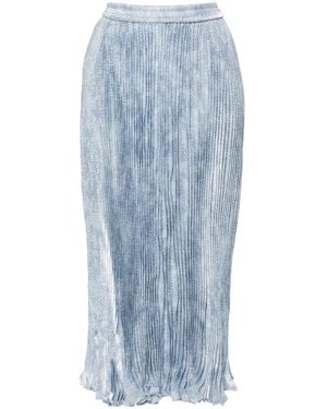 MICHAEL Michael Kors Pleated Midi Skirt - Blue