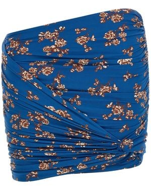 Magda Butrym 01 Floral Swim Skirt - Blue