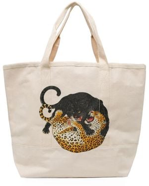 Melt Graphic-Print Tote Bag - Natural