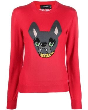 DSquared² Icon Dog Pullover - Rot