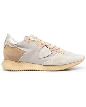 Philippe Model Suede Low-Top Trainers - White