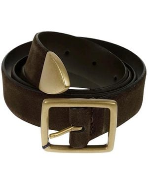 Anderson's Gürtel Aus Wildleder - Schwarz