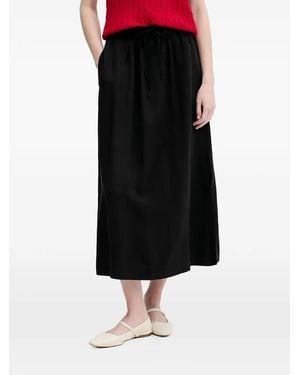 Benetton Split Mid Skirt - Black