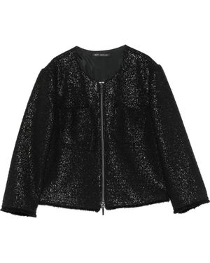 Betty Barclay Sequin-Embellished Zip-Up Cardigan - Black