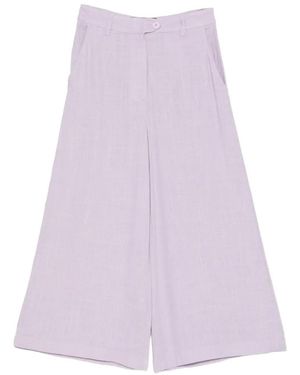 Love Moschino Logo-Patch Wide-Leg Trousers - Purple
