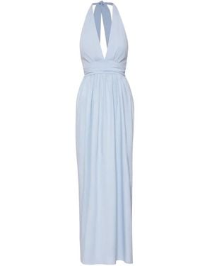 Baobab Agustina Open-Back Maxi Dress - Blue