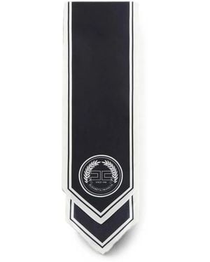 Elisabetta Franchi Silk Foulard Scarf - Black