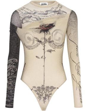 Jean Paul Gaultier ダブルレイヤーボディスーツ - ホワイト