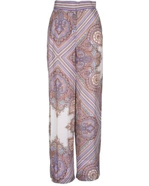 Veronica Beard Paisley-Print Pants - Purple