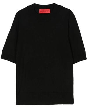 Wild Cashmere Selena Fine-Ribbed Top - Black