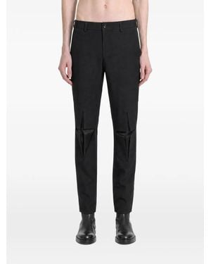 Comme des Garçons Cut-Out Skinny-Fit Trousers - Black