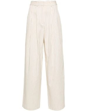 Frankie Shop Ripley ストライプ ワイドパンツ - ホワイト