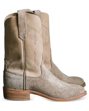 Fortela Riosboots Suede Cowboy Boots - Brown