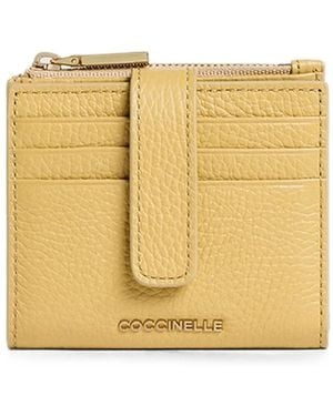 Coccinelle Grained-Leather Cardholder - Metallic