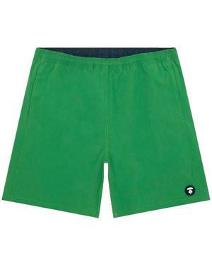 Aape By A Bathing Ape ロゴパッチ ショートパンツ - グリーン
