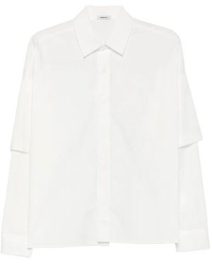 Imperial Layered-Sleeve Shirt - White