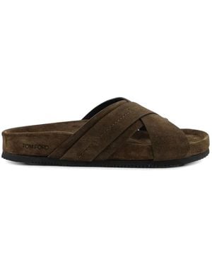 Tom Ford Criss-Cross Sandals - Brown