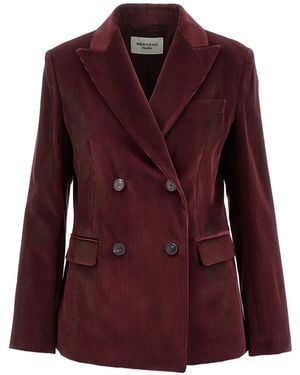 Weekend by Maxmara Cotton Corduroy Velvet Blazer - Purple