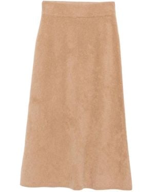 Lisa Yang Asta Elasticated-Waistband Midi Skirt - Natural