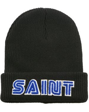 SAINT Mxxxxxx X Sega Logo-Embroidered Beanie - Black