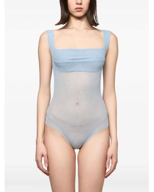 Atu Body Couture Body À Encolure Carrée - Bleu