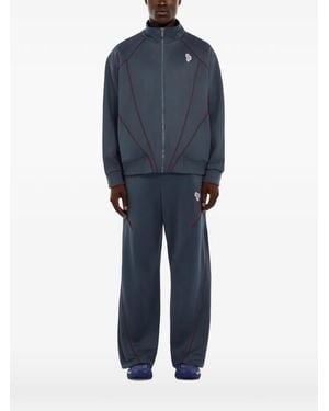 Off-White c/o Virgil Abloh Staff Script Relaxed Track Jacket - Blue