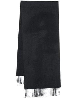 Corneliani Pashmina con logo bordado - Negro