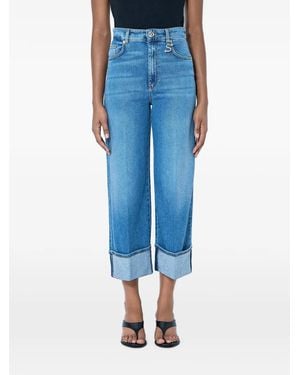 Sportmax Cropped Turned-Up Jeans - Blue